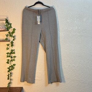 Tahari Black and White Herringbone Pants